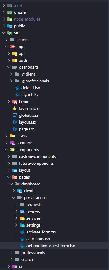 Descripción de la estructura de slots en Next.js
